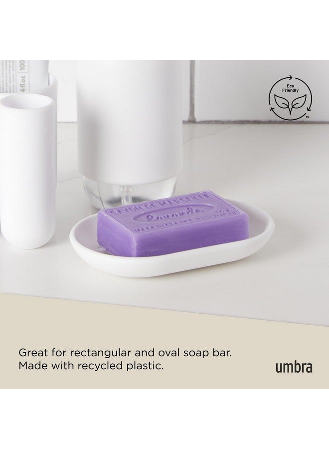 Umbra Touch Dish for Bathroom-Contemporary, Practical Molded Oval Soap Bar Holder for Bath Sink-Nicely Fits Into Amenity Tray-Easy to Clean, Highly Durable, 13 x 9 x 2 cm, White - Image 5