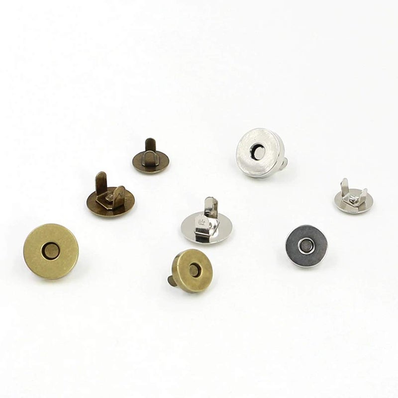 DIY Crafts DIY Crafts Pack of 20 Pcs 10x2, White K, 10set Magnetic Snap Fasteners Clasps Buttons Handbag Purse Wallet Craft Bags Parts Accessories Pick C(Pack of 20 Pcs 10x2, White K)  - Image 3