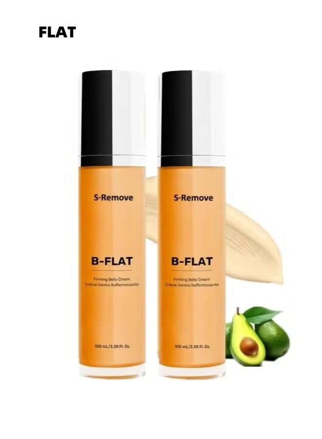 FLAT 2- packs of moisturizing, lifting, brightening, firming, and toning cream for the abdomen, arms, thighs, and buttocks. Firming and moisturizing body cream for stretch marks and cellulite, 100 ml*2 - Image 1