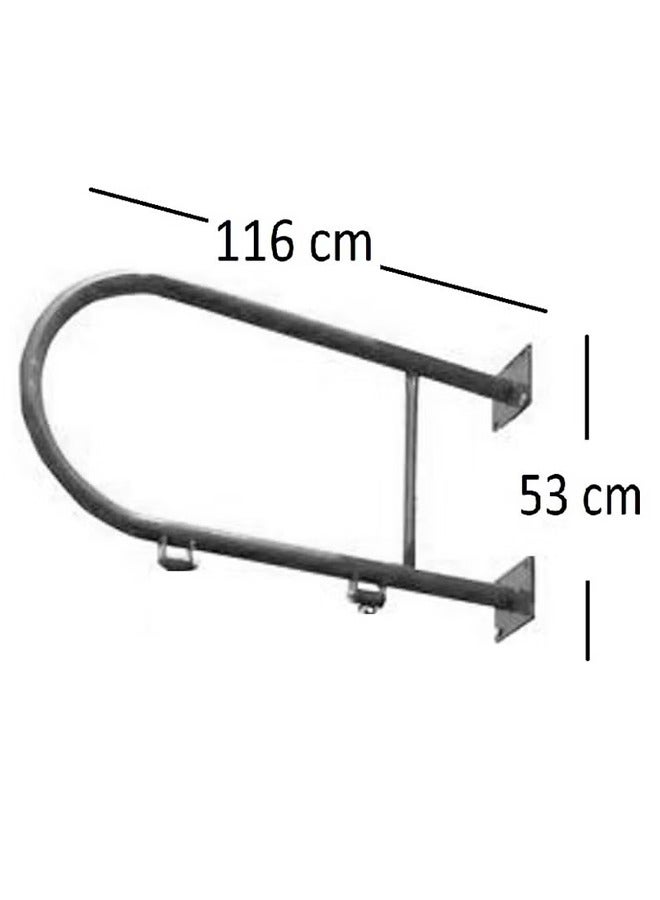 فيتنس ورلد أرجوحة حائط حديدية مع مقعد أرجوحة خشبي للأنشطة الخارجية - Image 4