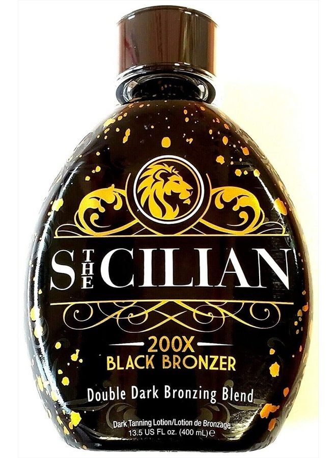 Dolce Vita The Sicilian 200X Dark Black Bronzer Tanning Lotion – BEST Luxurious Tanning Lotion For Glowing Skin – Gradual Bronzing & Sunless Self Tanner Lotion – Nourishes Skin  - Image 1