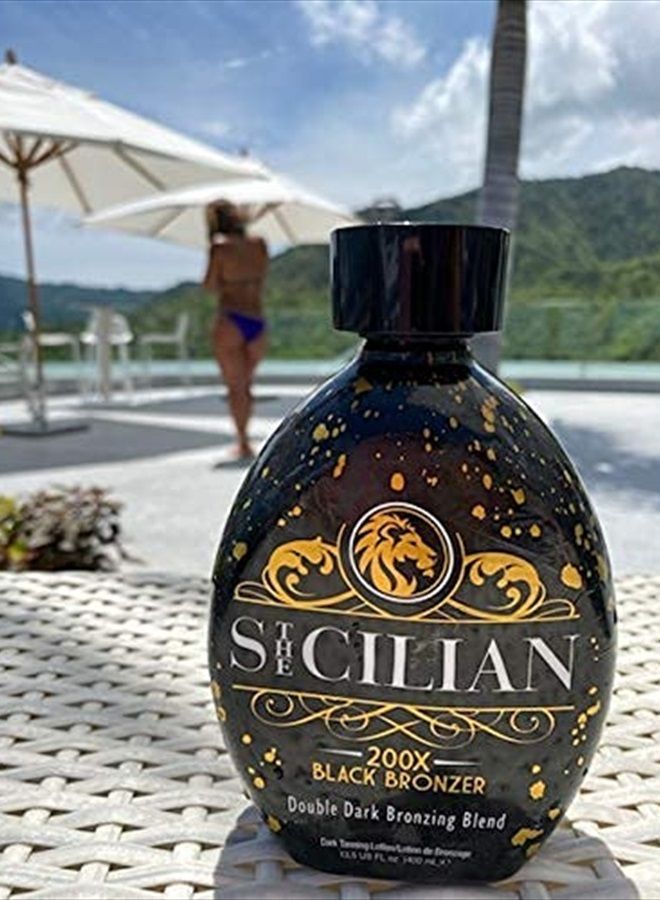 Dolce Vita The Sicilian 200X Dark Black Bronzer Tanning Lotion – BEST Luxurious Tanning Lotion For Glowing Skin – Gradual Bronzing & Sunless Self Tanner Lotion – Nourishes Skin  - Image 5
