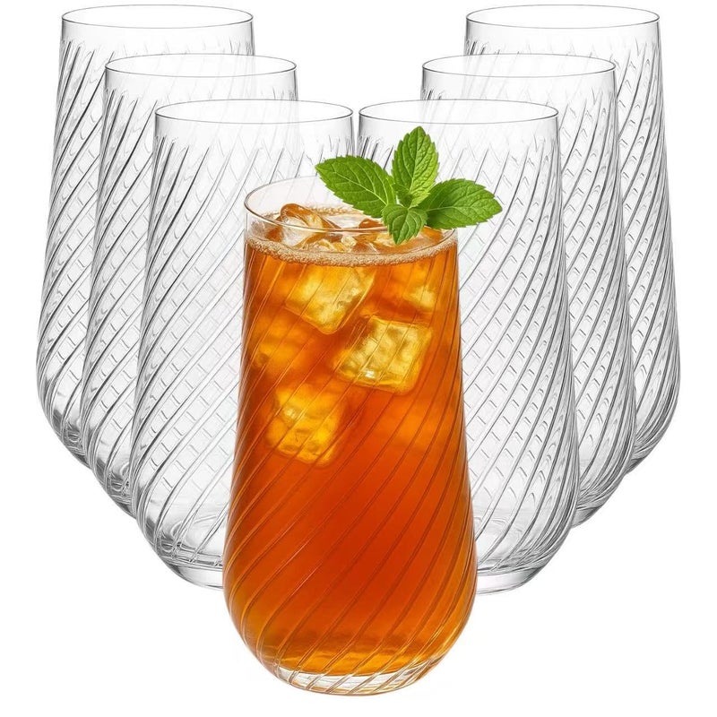 Oojami 48 Pack Origami Ripple Plastic Glasses 24 9 Ounce Stemless Champagne Flutes & 24 12 Ounce Cups, BPA-Free Disposable Shatterproof Toasting Glasses for Weddings, Bars, and Events (48, Twiselle Clear) - Image 4