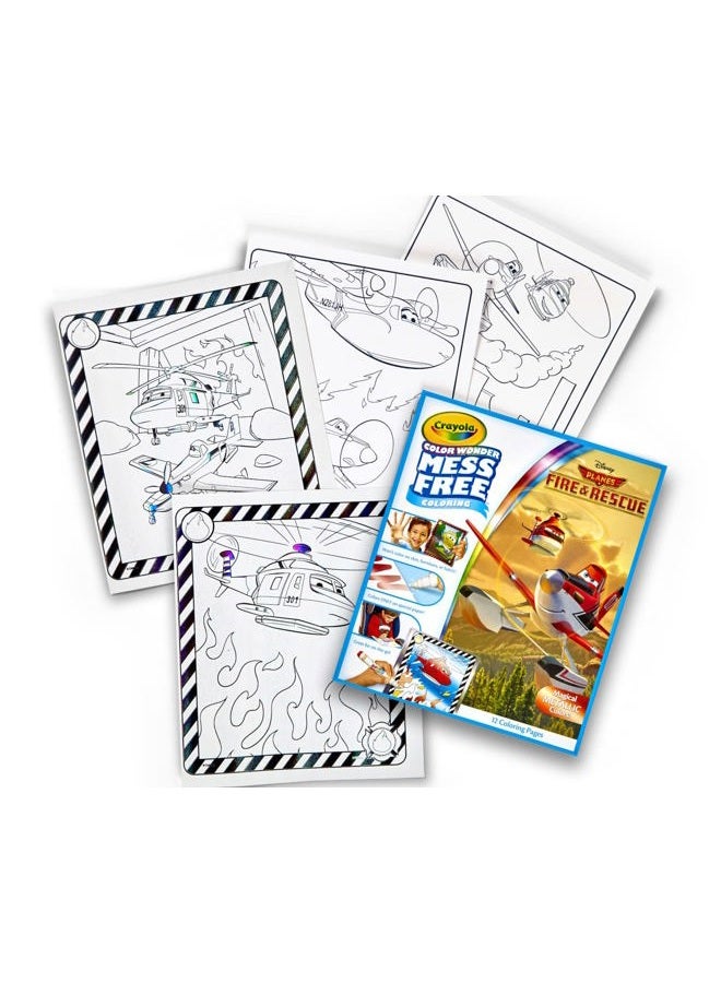 Crayola Planes Fire and Rescue Color Wonder Refill, 12 Mess Free Coloring Pages, Gift for Kids - Image 2
