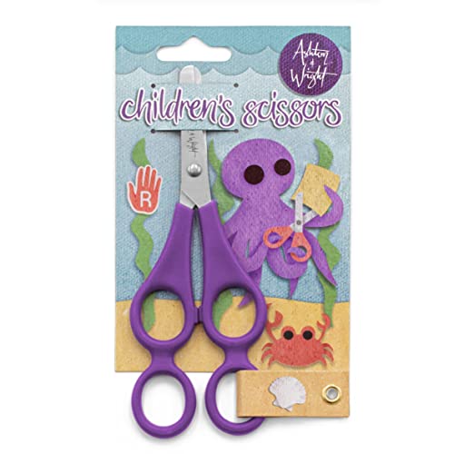 Ashton and Wright - Children's Double Hole Training Scissors - Purple - Right Handed (1) - Image 1