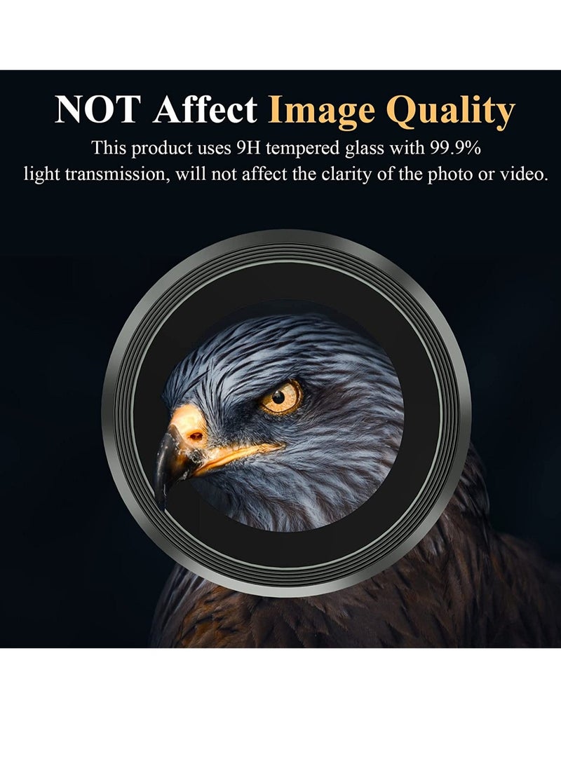 Raxoom Samsung Galaxy S23 Ultra Camera Lens Protector, Tempered Glass Camera Screen Protector Individual Metal Ring Lens Cover - Image 3