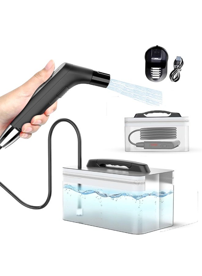 TDRFORCE Portable Shattaf Travel Bidet Sprayer with 2.3L Water Tank – Rechargeable Handheld Muslim Shower for Hygiene, Camping, Travel & Baby Care - Image 1