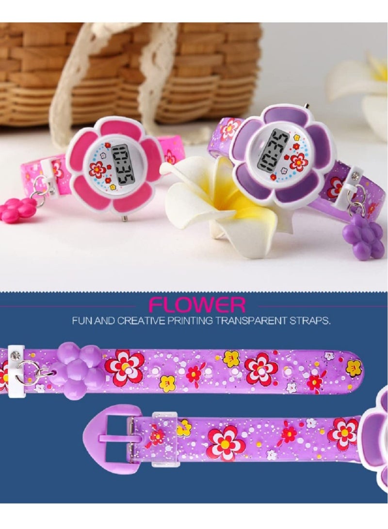 SOLARAE Kids Watch, Girl Flower Shape Watch Novelty Cartoon Digital Watch 1144, The Best Gift - Image 4