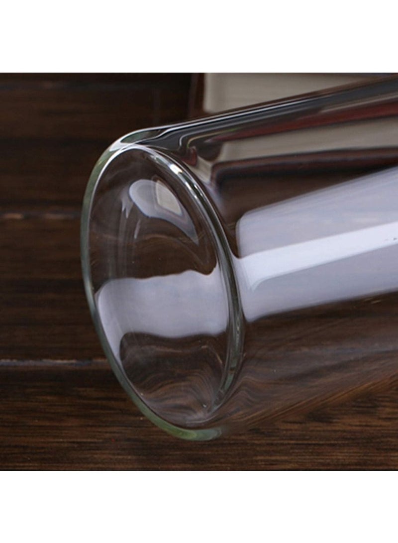 QUESERA Glass Water Bottles With Caps: Clear, 6 Pack, 18 Oz, Heat Resistant, Slim, Easy to Store, Leakproof Lids, Best As Reusable Drinking Bottle, Sauce Jar, Juice Beverage Container  - Image 3