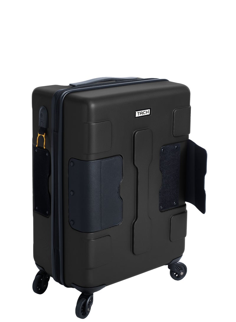 TACH Connectable Hard Case Carry on Luggage Bag with TSA Lock, Charging Port, Water Bottle Holder, 22 Inch, Black - Image 5