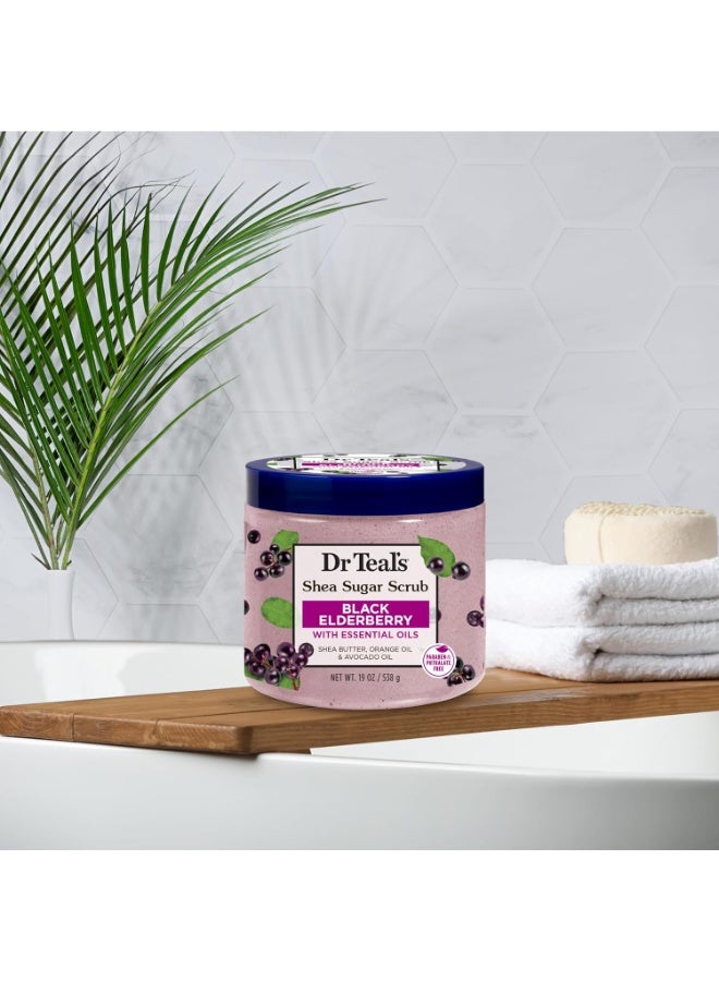 Dr. Teals Dr Teal's Black Elderberry Shea Sugar Body Scrub 538 g - Image 4