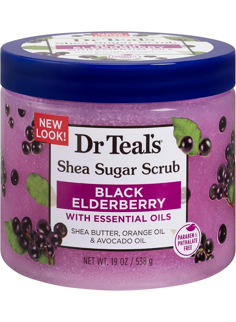 Dr. Teals Dr Teal's Black Elderberry Shea Sugar Body Scrub 538 g - Image 1