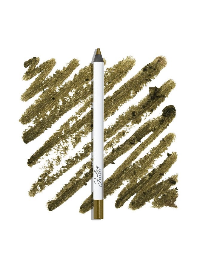 جلاب قلم كحل When Pencil Met جل قابل للشحذ متعدد الاستخدامات يدوم طويلاً، قلم تحديد عيون ذهبي زيتوني لامع ومقاوم للتحويل عالي الأداء - Image 1