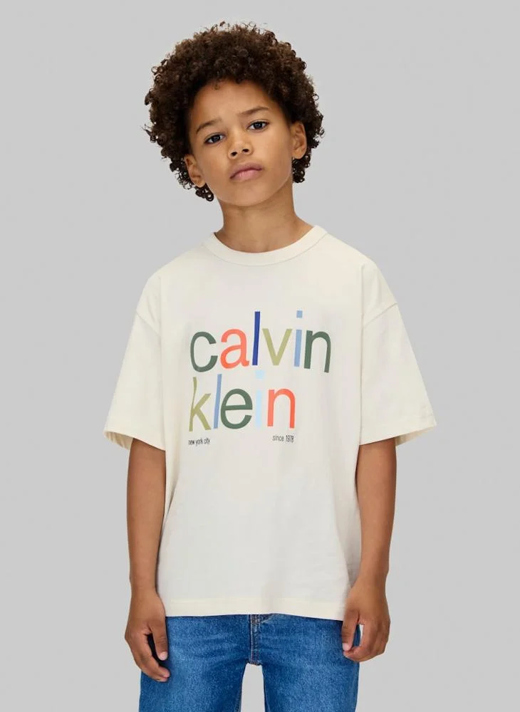 كالفن كلاين جينز Youth Graphic Crew Neck T-Shirt
