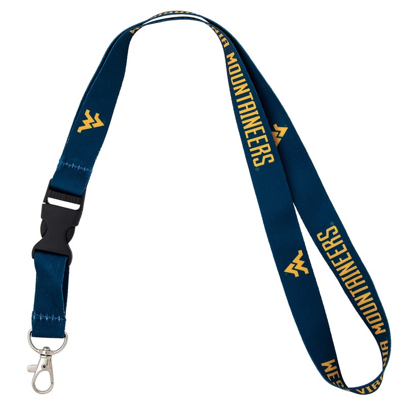 Desert Cactus West Virginia University Lanyard Mountaineers WVU Hail Car Keys ID Badge Holder Lanyard Keychain Detachable Breakaway Snap Buckle (Blue) - Image 1