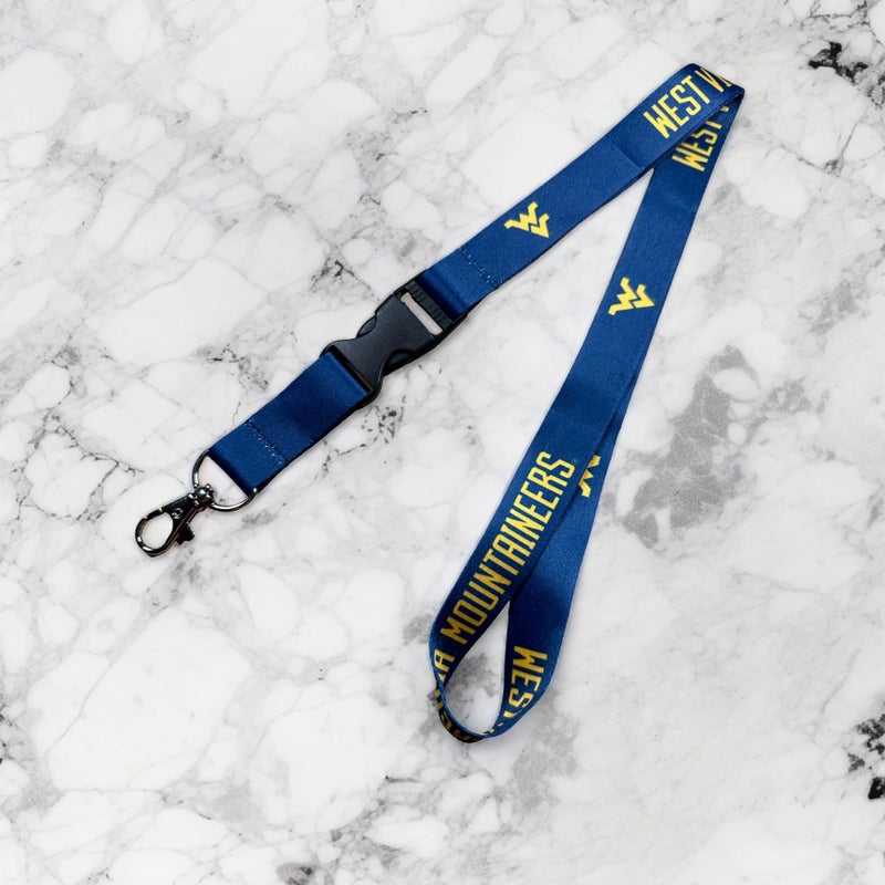Desert Cactus West Virginia University Lanyard Mountaineers WVU Hail Car Keys ID Badge Holder Lanyard Keychain Detachable Breakaway Snap Buckle (Blue) - Image 4