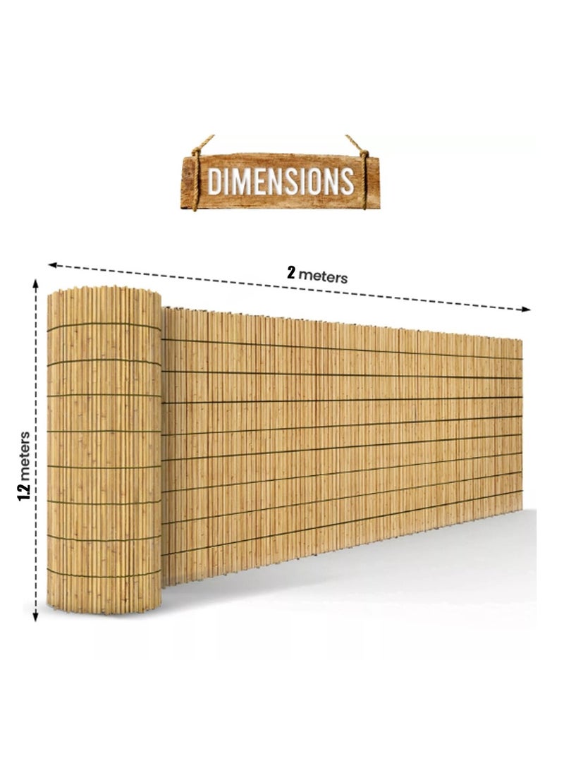 𝐅𝐅𝐃 Natural Bamboo Blinds Natural Reed Blinds Bamboo Blinds Window Curtain Sun Shade Reed Curtain Natural Bamboo Blinds Hanging Sun Shade For Outdoor Indoor Sun-shading Bamboo Blinds - Image 2