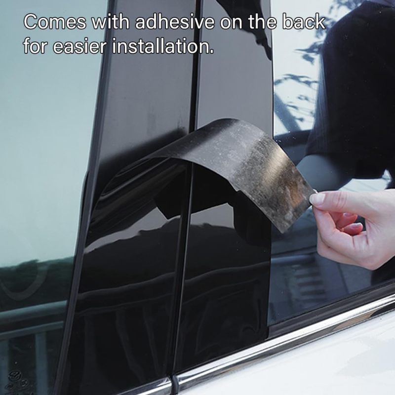 Car Window Pillar Trim 6-Piece Set Custom-Fit Protection - Durable Polycarbonate Construction Rubberized Matte Black Finish Center Pillar Cover for Honda CRV (2007–2011) Car Tuning & Scratch Protectio - Image 5