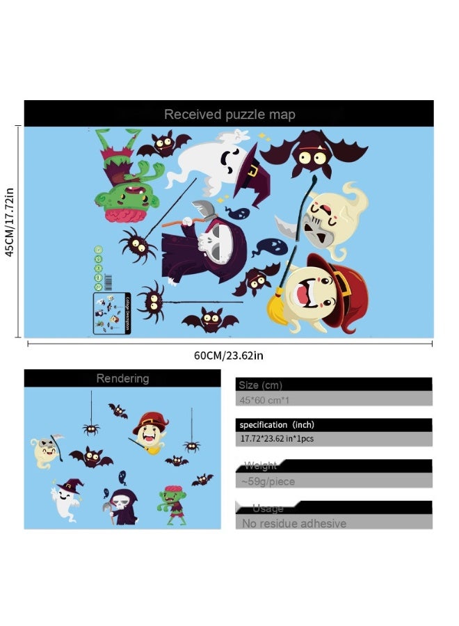 NIBEMINENT Creative Halloween Wall Decor - Pumpkin and Bat Stickers