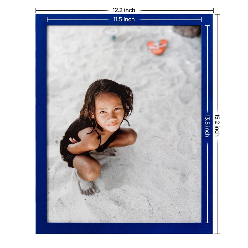 eletecpro 8x10 Picture Frame Display 8x10 Photos on Wall or Tabletop  Made of Engineered Wood and Acrylic  Blue Frame for Easter  Colorful Home Decor - Image 3