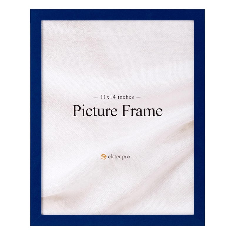 eletecpro 8x10 Picture Frame Display 8x10 Photos on Wall or Tabletop  Made of Engineered Wood and Acrylic  Blue Frame for Easter  Colorful Home Decor - Image 1
