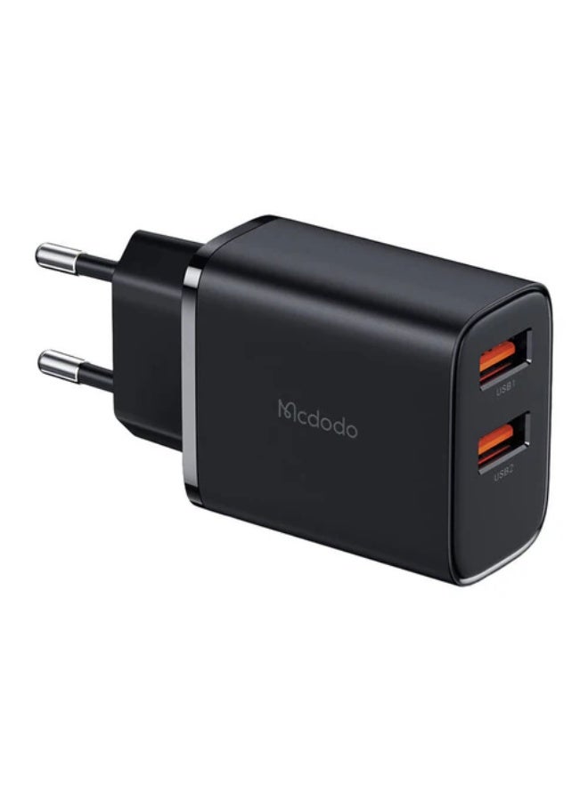 مكدودو Wall Charger CH-5070 Dual USB-A 20 W 2-Port – Black - Image 1