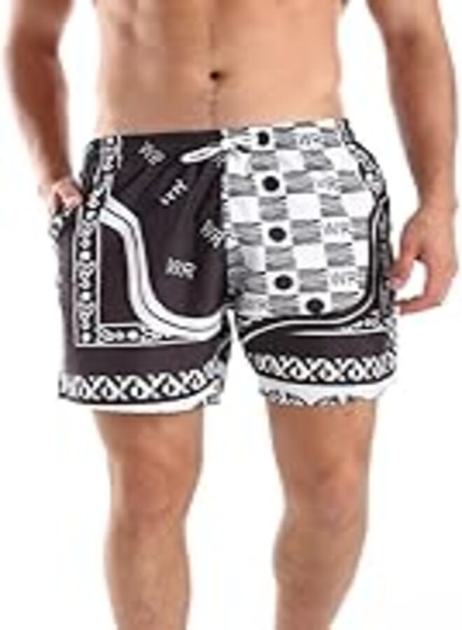 WHITE RABBIT White Rabbit Men Double Pockets Elastic Waist Swim Short