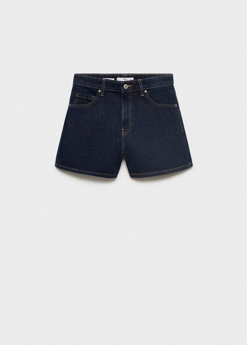 MANGO Casual Straight-Fit Denim Shorts - Image 5