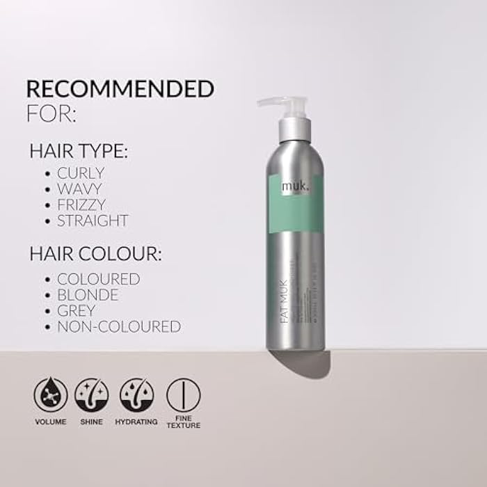 MUK. Fat Volumising Conditioner for Fragile, Fine, Limp Hair - Thickening and Volume Conditioner with Weightless Moisture for Fuller, Stronger Hair with Enhanced Volume and Shine, 300ml - Image 5