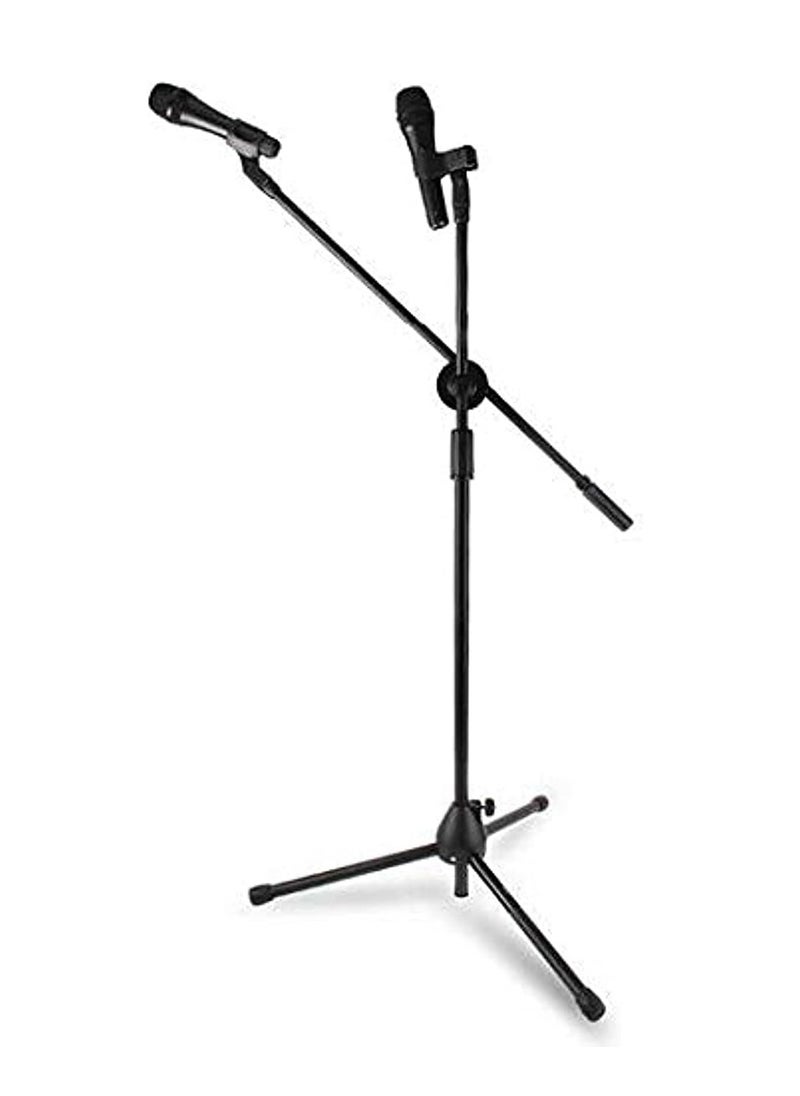UNIVERSAL Universal Floor Metallic Support Adjustable Telescopic Boom Tripods Stand with Double-headed Mic Clip/Microphone Holder  - Image 1