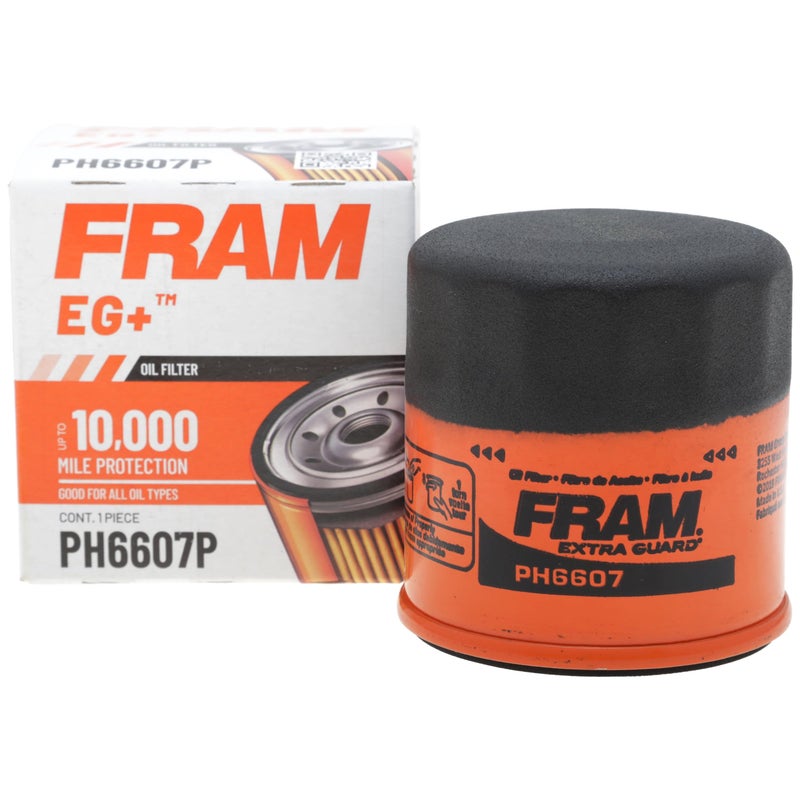 FRAM EG+ PH6607P, 10K Mile Change Automotive Replacement Interval Spin-On Engine Oil Filter for Select Vehicle Models - Image 1