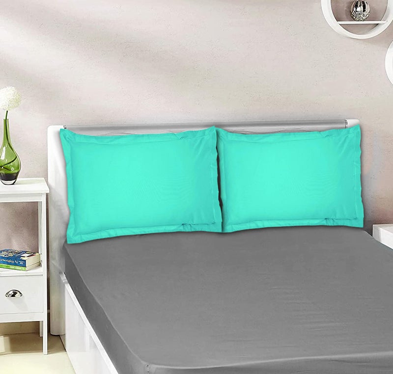 Kuber Industries Breathable & Soft Cotton Pillow Cover for Sofa, Couch, Bed - 29x20 Inch, Set of 4 (Green) - Image 2