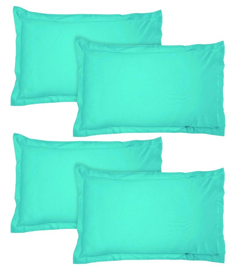 Kuber Industries Breathable & Soft Cotton Pillow Cover for Sofa, Couch, Bed - 29x20 Inch, Set of 4 (Green) - Image 1