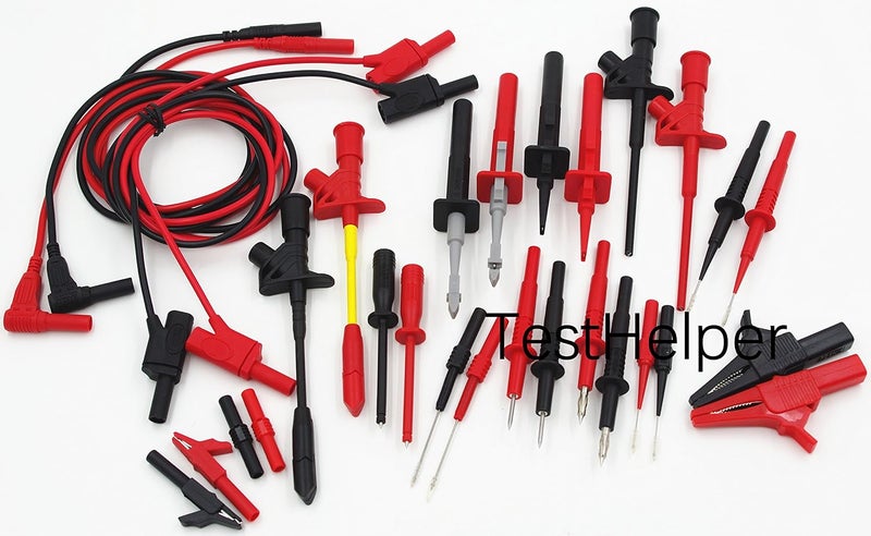 TestHelper TH-16-KIT Whole Set Multimeter Test Lead Kits Set Essential Automotive Electronic Connectors Cables Hand Tool Battery Tester & Auto Diagnostic Tools - Image 1