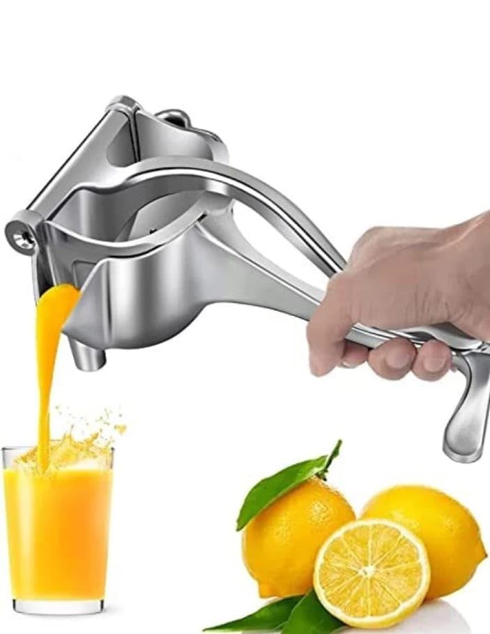 SPYLOCK Heavy Duty Aluminium Manual Juicer – Silver Color, Portable Hand Press Juice Extractor for Citrus Pomegranate Orange Lime, Easy Clean Detachable Design, Powder-Coated Finish - Image 3