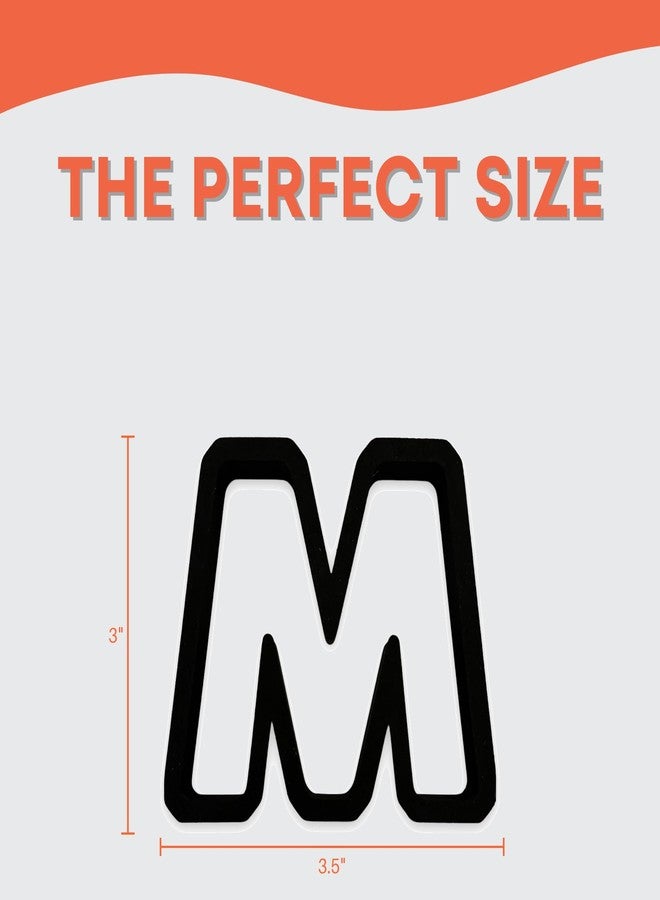 Bundle of Fun M Capital Block Letter Cookie Cutter with Easy to Push Design (3.5 inch) - Image 2
