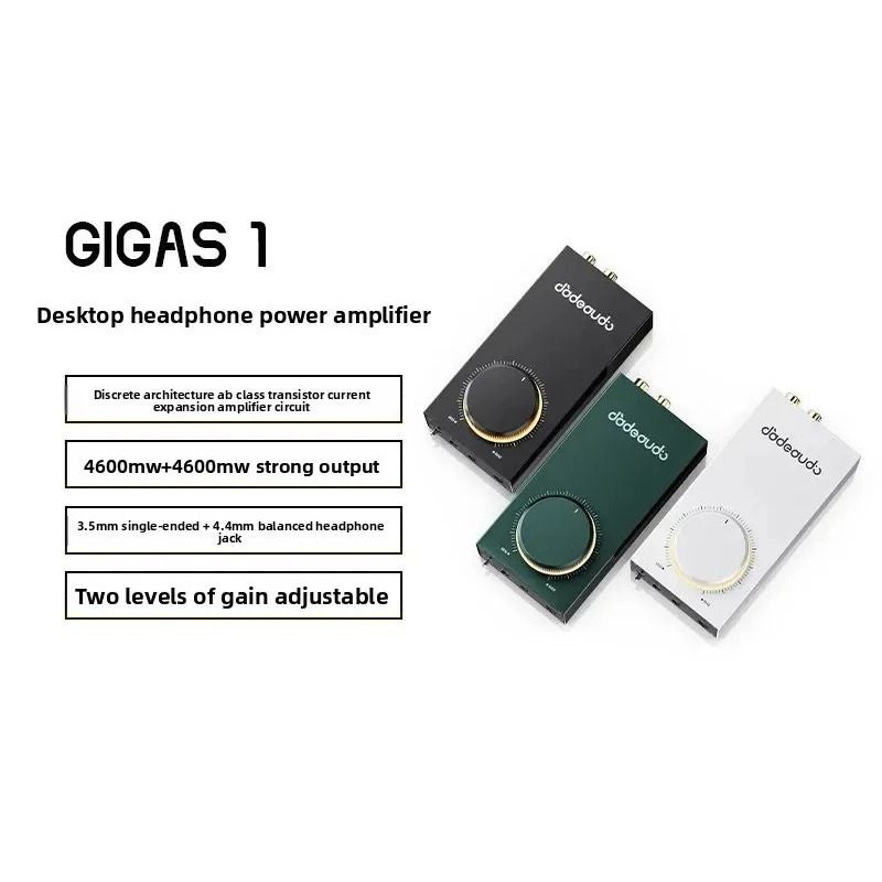 FiiO Gigas1 Giant Series Desktop Headphone Amplifier, High Output Power, Compatible with JT7 Headphones, Black - Image 2