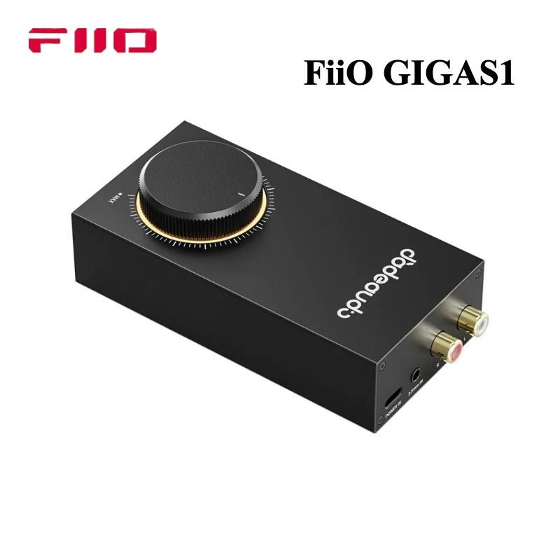 FiiO Gigas1 Giant Series Desktop Headphone Amplifier, High Output Power, Compatible with JT7 Headphones, Black - Image 1