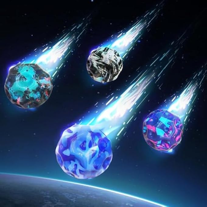 NYVIO Astro Moon Jump Balls for Kids Pack of 6 High Bouncing Rubber Space Balls | Lightweight Galaxy Stress Relief Toys | Extreme Jump Toy Gifts for Boys & Girls - Image 3