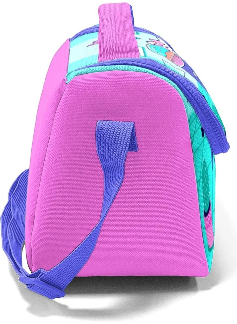 CORAL HIGH Kids Turquoise Pink Ice Cream Cat Patterned Thermo Lunchbox 11751