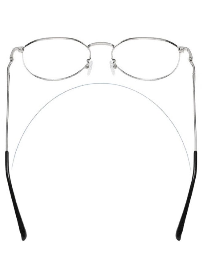 Boshide Blue Light Blocking Glasses, Anti-Radiation Glasses, Myopia Glasses, Protective Goggles, Non-Prescription Glasses, Black And Silver Frame - Image 3