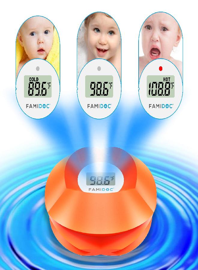 Famidoc Baby Bath Thermometer Floating Toy Bath Tub Thermometers, Flower - Image 2