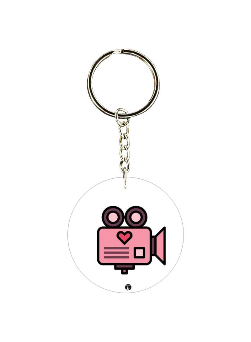 Video Recording Camera Printed Keychain