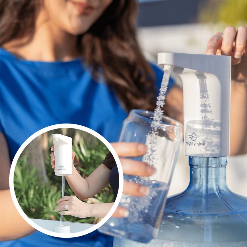 Mighty Sink Electronic Faucet: USB-Rechargeable Water Dispenser | Converts 2â€“5 Gallon Jugs into a Portable Wash Station | Waterproof | Ideal for Camping & Outdoors - Image 2