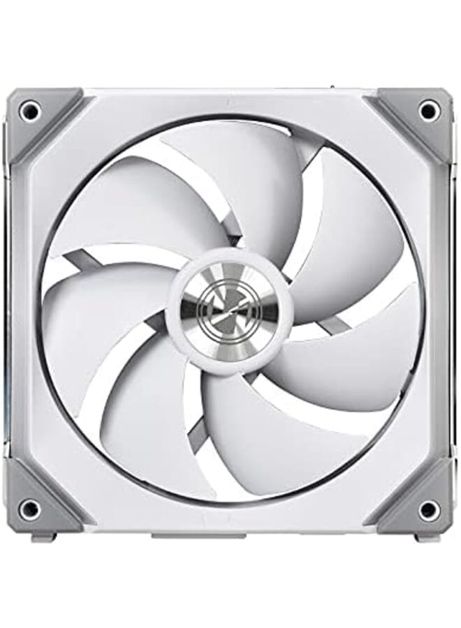 ليان لي Uni Fan Sl140 Rgb X2 140 مم مروحة Argb ذات سلسلة Daisy الثورية باللون الأبيض، تتضمن وحدة تحكم واحدة - Image 3