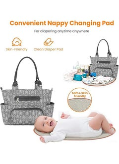 Pack Of 6 Diaper Bag Set 6With Stroller Hooks And Nappy Changing Mat Melange Grey - pzsku/Z5CC632C7DFF303493E6DZ/45/_/1724486394/f92d6f49-09cc-442f-9cb9-68bf4a1a7551