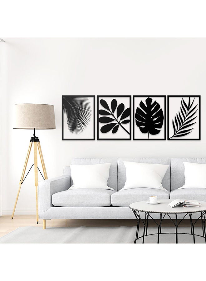 Set Of 4 Plants Leaves Wall Art - Image 3