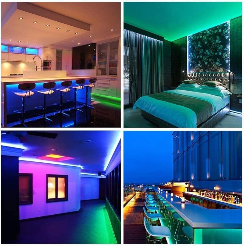 DAYBETTER شرائط إضاءة LED مقاومة للماء بطول 66 قدم، أضواء LED خارجية قابلة لتغيير الألوان 5050 RGB مع جهاز تحكم عن بعد، أضواء LED للاستخدام الداخلي والخارجي، IP65 (2 لفة بطول 33 قدم) - Image 5