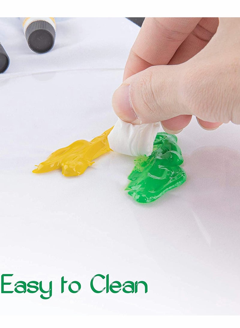 Excefore Paint Pallet Paint Palette, Large Acrylic Paint Palette, Big Size Acrylic Palette 12 X 8 Inches Oval, Easy Clean Transparent Non-Stick Painting Palette, for Oil Watercolor Craft DIY Art Painting - Image 5