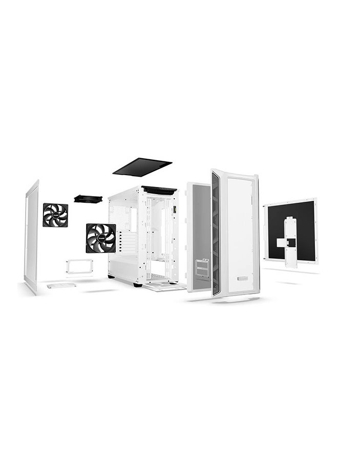 be quiet! Shadow Base 800 DX aRGB Mid Tower Computer Case, 3x Pure Wings 3 140mm PWM Fans, Up to 420mm Radiator Support, ABS + Steel + Tempered Glass Materials, White | BGW62  - Image 5